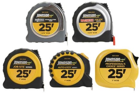 Johnson Level Tape Measure Line, Power Tape Measures