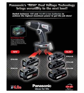 Panasonic Comes out with Dual Voltage Tools