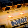 Charging indicators on the DeWalt DCB1800 Power Station
