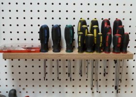 Quick Tip: Homemade Pegboard Screwdriver Holder