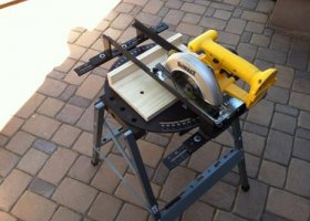 PUPS Turns a circular saw into a miter saw.