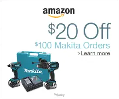 $20 OFF SELECT $100 MAKITA ORDERS @ AMAZON