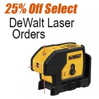 25% Off DeWalt Laser Products