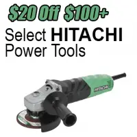 $20 off $100 Select Hitachi Power Tools