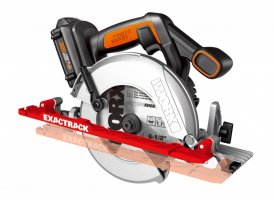 WORX ExacTrack cordless track saw makes any straightedge its track