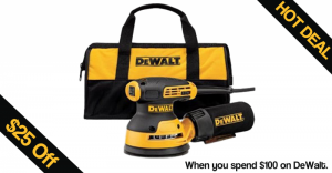 Get $25 Off when you spend $100 on DeWalt Tools