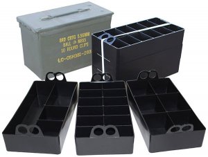 MTM .50 cal ammo can organizer trays