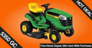 Free Home Depot Card (Up to $350) w/ John Deere Purchase