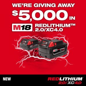 Milwaukee M18 Battery Giveaway