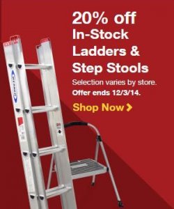 20% Off In-Stock Ladders & Step Stools at Lowe's