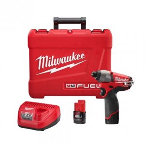 Milwaukee M12 FUEL 1/4 Hex Impact Driver Kit - 2453-22