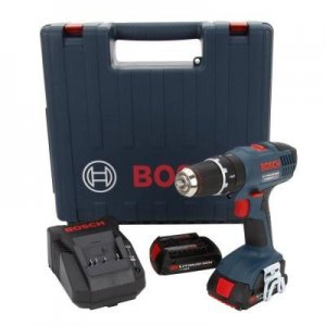 BOSCH 18-VOLT LITHIUM-ION COMPACT HAMMER DRILL W/ 2 SLIM PACK BATTERIES $99 @ HD