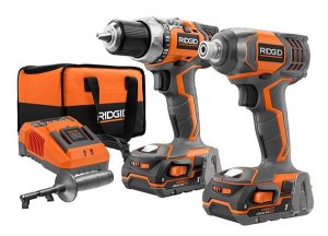 RIDGID 18-VOLT COMPACT DRILL AND IMPACT DRIVER KIT $139 - HOME DEPOT