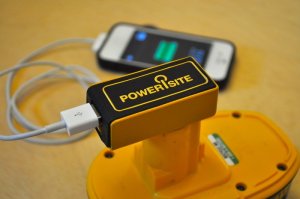 PoweriSite USB Power Source For DeWalt Pod-Style Batteries