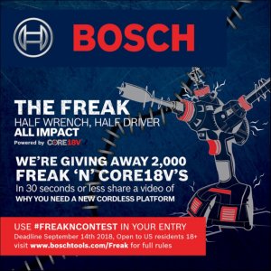 Bosch's Insane 2,000 Cordless Tool Giveaway