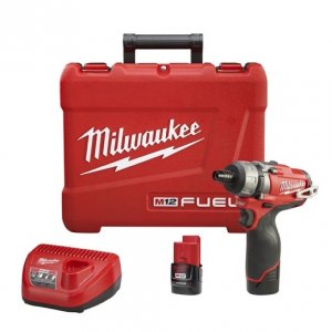 Milwaukee M12 FUEL 1/4" Hex 2-Speed Screwdriver Kit - 2402-22