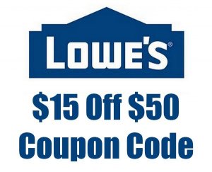 lowes $15 off $50 coupon code